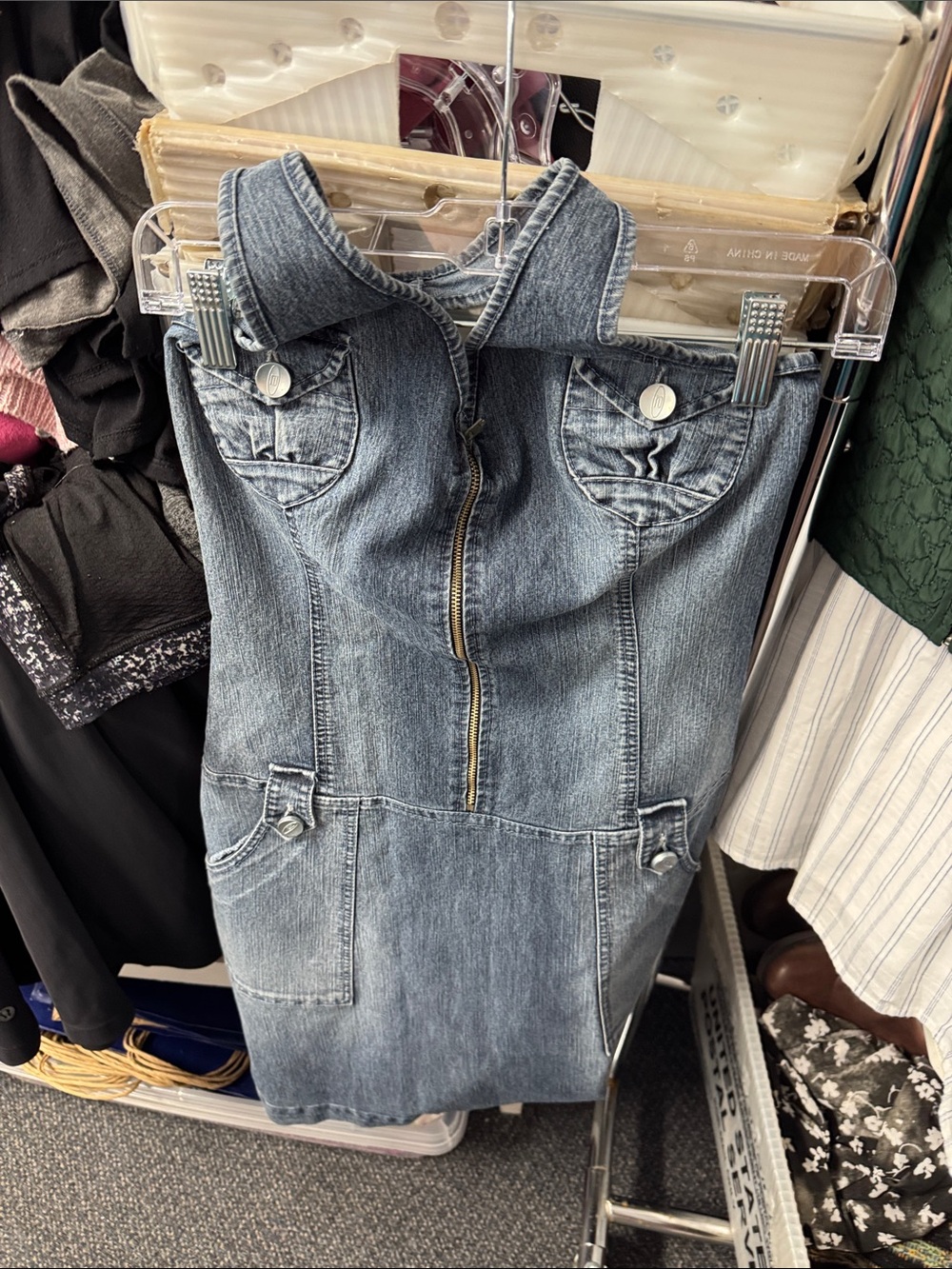 Vintage Amanda denim halter dress EU 40 // 083014